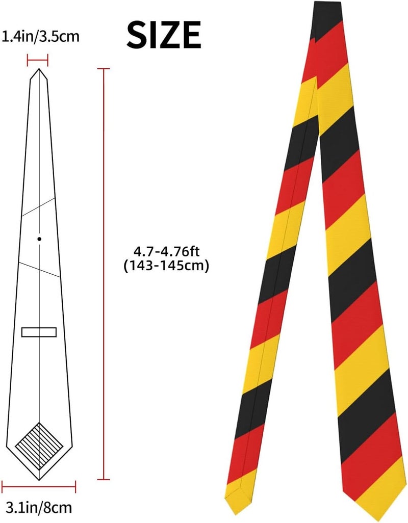 AKMCBSH National Flags Tie Comfortable Soft Novelty Necktie Unisex for Weddings Party Birthday Gift - Image 3
